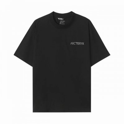 9017# P80 顶级版本 官网品质 -Arc’Teryx 始祖鸟 5 前幅印花后幅小鸟发泡重工艺圆领短袖T恤 -购入原版开模打造，定制侧标，下摆双窄针平车，