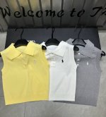 Ralph Lauren 拉夫劳伦Rl小马刺绣翻领针织背心 款号：25670104324 颜色：黄色 白色 灰色 尺码：均码 80-125斤