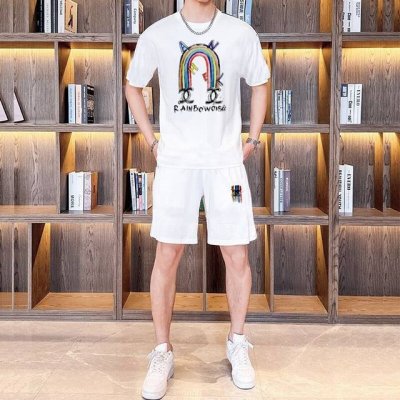 直 品牌 Chanel香奈儿 2025新款男士短袖短裤套装！官网同步销售！市面高端版本！手感细腻柔软！让你穿着更加舒适！立体裁剪版型超赞！尺码:M-5Xl 下单
