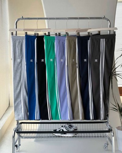 不下架 专柜品质Adidas阿迪达斯三叶草三条杠长裤四季款情侣款2025新款休闲微弹直筒阔腿裤 三叶草简约舒适风 百搭神裤 专柜同款 品质1:1专柜面料打版 直