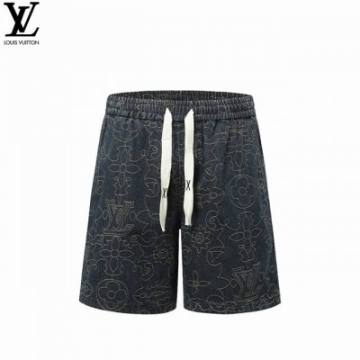 Louis Vuitton 路易威登 添柏岚联名蔓藤刺绣花纹缝线金线牛仔短裤 继绿松石系列之后拿到的Timberland联名牛仔 Louis Vuitton 采