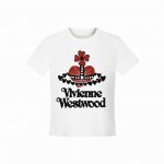 Vivienne West Wood 西天后薇薇安 2025夏季新款情人节限定系列土星设计款爱心花朵Logo正肩短袖T恤 女款 全网独家纯棉高品质 款号：Vi1