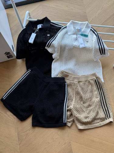 供 短袖 Adidas Originals X Clot Fw24 百搭舒适时尚网状短袖polo衫 男女同款 黑色 白色 S~Xl 原版购入打版 百分百纯棉制造