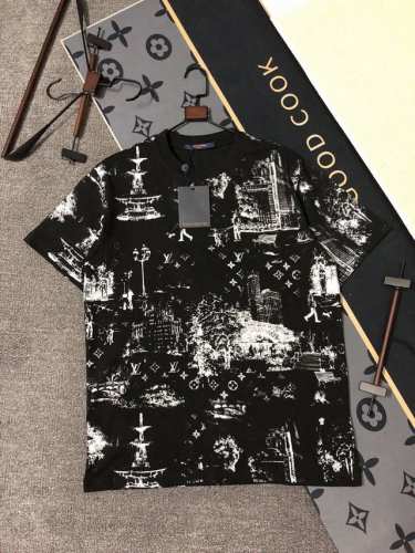 P110 Lv 25S夏款 颜色 黑色 白色 尺码 S M L Xl 前后满印 280G精梳紧密棉 高品质 男女同款