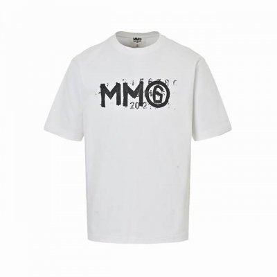 maison Martin Margiela 马吉拉25Ss Mm6胶带印花短袖 重磅精梳260G纯棉双纱面料 底部斑驳数字印花 后背四角圆圈6号胶带工艺 螺纹