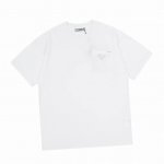 160 普拉达 Prada 夏季新款 拉链口袋圆领短袖T恤，采用260G重磅100%纯棉 螺纹同缸定织定染零色差独家品质 Os落肩版型 时尚好看 Color：黑