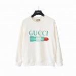 实拍细节图+尺码表 Gucci 古驰 口红双G字母发泡印花圆领卫衣 简约又不失风格的复古，原版定制420高克重双股面料制作，定制32支2*2螺纹 成衣两遍水洗处