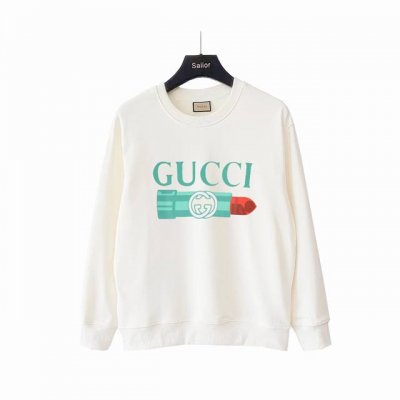 实拍细节图+尺码表 Gucci 古驰 口红双G字母发泡印花圆领卫衣 简约又不失风格的复古，原版定制420高克重双股面料制作，定制32支2*2螺纹 成衣两遍水洗处