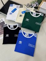 adidas 阿迪达斯 25Ss 三叶草三条杠标刺小标情侣短袖T恤 小红书热门爆款，明星网红同款穿搭，男女日常通勤穿搭必备单品！ 高品质260克高克重双纱面料，