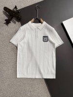 隔天出货 高品质 Dior 2025春夏新款男款翻领短袖T恤 精梳棉质纱线针织纺棉布面料制作 纯棉的高克重特殊纱 掂起来手感份量十足 上身也比普通T更加有质感