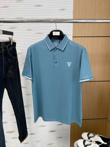 普拉达、2025夏季新款Polo短袖 六角珠地棉 透气舒适度高，手感细腻柔软，亲肤舒适 码数：M-3Xl