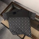 100Louis Vuitton Lv 24Ss新款渐变印花短袖T恤～客供定制面料～配套1*1横机全棉螺纹，整件衣服前后幅左右袖均采用康丽白墨数码直喷印花，根据