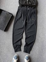 特价清仓福利100 顶级专柜货！库存：2Xl，3Xl 人气爆款！Prada/普拉达专柜新品小仆人公文包系冰氧液氨金棉长裤！恒隆在售万元级，款号：2361 普拉达