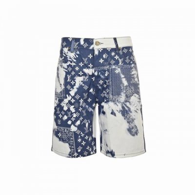 louis Vuitton 路易威登 腰果花扎染牛仔短裤 轻奢主义 男女日常通勤穿搭必备单品 正确版本 随意对比 详细特征 采用98%棉 2%弹力纤维牛仔面料