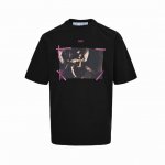 Off-White 23Ss 天使卡拉瓦油画紫箭头短袖 Oversize版型，最大码可穿到220斤左右，对体宽的大哥非常友好，面料采用的260克32支纯棉活性黑