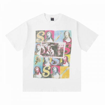 Sa12 复古美式短袖T 颜色：图片色 码数:S-Xl