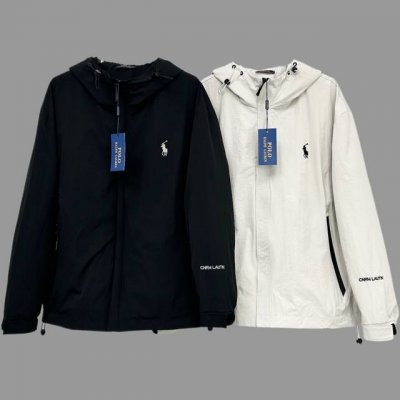 Ralph Lauren拉夫劳伦刺绣小马标连帽拉链外套夹克休闲风衣防水硬壳冲锋衣，男女情侣同款，简单好看，面料柔软舒适，穿在身上非常舒适轻薄 原版复刻 顶级品质