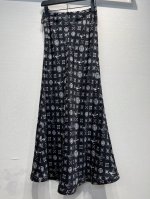 2025新款 印花真丝长半裙 侧拉链 时尚洋气 Size: S- L