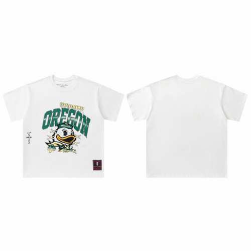 t8803 顶级品质 Travis Scott X Mitchell X Ness Oregon Duck Hand-Reawn短袖 做工精美 走线流畅 原版开