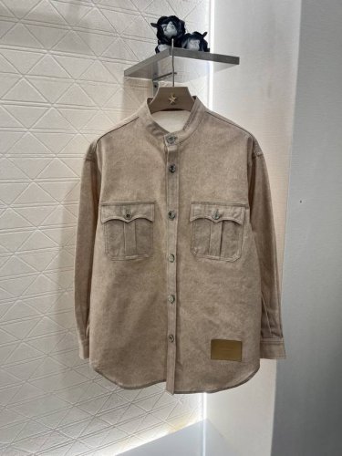 P350 P340Louis Vuitto*2025新品上架 复古水洗衬衫牛仔长裤套装 定制Yb斜纹全棉牛仔材质 质感十足 水洗做旧复古燕麦色 牛仔衬衫长裤套装