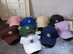 40 Mlb/Ny洋基队 9色 软顶基础款 小标字母 棒球帽/鸭舌帽子 糖果色 情侣款 新配色 9种颜色可选择 黑色 白色 卡其 粉色 紫色 深蓝 宝蓝 咖啡