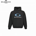 ：310 Balenciaga 巴黎世家 Loop Sports 蓝环印花连帽卫衣 采用420克巴黎灰毛圏以及1*1罗纹340克，质感十足，无抽绳兜帽设计，采用