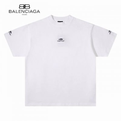 原单 款号：Bl009 上新 Balenciaga* 巴黎世家 25Ss早春新品 走秀款印花棉质圆领短袖 T恤- 巴黎世家 2025Ss早春新品 280克精棉面