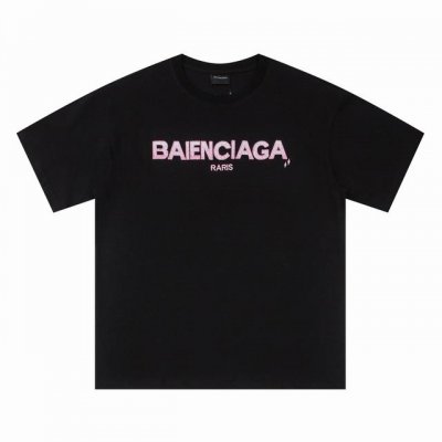 上新 高版本 Balsenciaga巴黎世家彩色渐变小方格绣花短袖 最高版本！定制面料 克100%双纱棉！彩色渐变小方格绣花！ 辅料：开模原版过鉴定领标100%