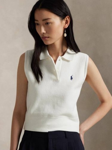 2251# 新图 Ralph Lauren拉夫劳伦 翻领无袖背心针织衫 腈棉材质 M-90-100斤 L-100-110斤 Xl-110-120斤 2Xl-12