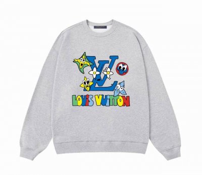Louis Vuitton Lv 路易威登春季圆领卫衣 甄选新疆华棉面料 柔软舒适 手感软糯细腻 高克重 上身充满质感 非常轻便舒适 运动宽松版型不紧身 轻松驾