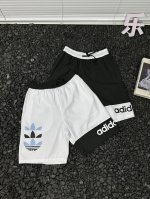 阿迪达斯Adidas印花Logo户外运动吸汗透气2025春夏最新宽松休闲通勤舒适短裤休闲裤 短裤采用高品质面料，柔软亲肤，透气排汗。在夏日户外奔跑、打球，细密的