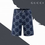 款号Sl49 Gucci古驰麻花满印水洗牛仔短裤 定制水洗牛仔丹宁面料烫金Logo压花皮标 三标齐全 官网细节统一 整体短裤设计感十足 经典格子Logo无论是看