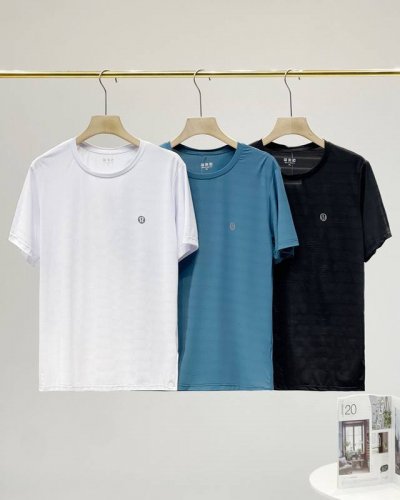 高端柜子同款！Lululemon男士圆领速干冰丝短袖T恤露露乐檬新款凉感上衣， 高端户外品牌，东西也着实不错，很有特点，专注于运动风格！超级舒适！适合健身运动！