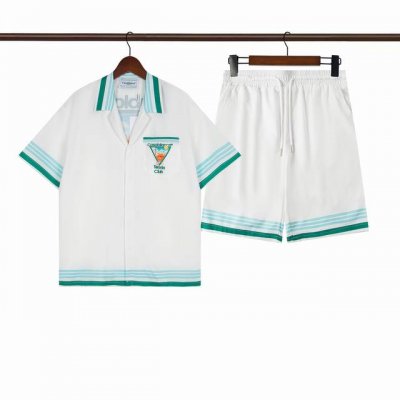 c261短袖衬衫 C361短裤双层内网 Casablanca卡萨布兰卡夏季新款休闲套装 男女同款 尺码M L Xl Xxl