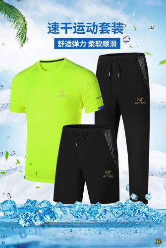 Arc’Teryx始祖鸟 独家实拍上新夏季高品质爆款冰丝运动3件套装冰丝短裤T恤短袖休闲冰丝裤冰丝短裤短袖长裤，本季主打，货源充足，放心主推，高端品质，经典设计