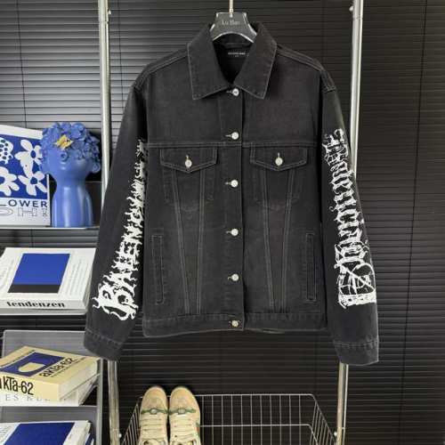 233 当天到货 现货现配 Balenciaga 巴黎世家245Ss龙年限定涂鸦字母复古水洗牛仔外套 顶级原单版本 独家定制客供定织定染重磅丹宁牛仔面料重工水洗