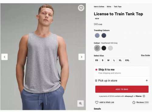 2025Licensetotrain男士运动背心丨Lululemon丨Lm12 S 颜色：黑色藏青红色浅蓝卡其白色浅灰绿色 尺寸：M-Xxl 参考尺码表： M胸