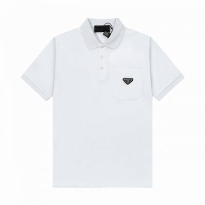 品牌 普拉达 prada 面料 纯棉丝光珠地 克重 230 颜色 黑色 白色 尺码 M-Xxl 原版定制1 1细节还原 三标Logo齐全 高端定制 这款珠地布短