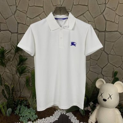 panda版本 供货 #代购级 巴宝莉 Burberry博柏利 Logopolo领宽松短袖polo衫白色 巴宝莉 2025Ss夏季新款字母Logo男士翻领pol