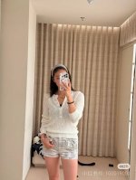 小香风Ss春夏新品印花牛仔短裤 sm L