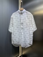 Balenclaga 顶级复刻 巴黎世家 25Ss春夏季新款通体满心印字母Logo印花宽松衬衫 男女同款 码数：38.39.40.41