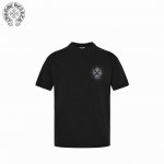 本地自取: 180 chrome Hearts/克罗心 25Ss 圆盘烫钻Logo短袖 采用32支双纱 260克重面料 进口针织针梳棉进行制作，厚度适中，有垂感