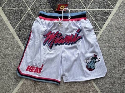 款号K159 顶级刺绣版本 热火队城市版口袋裤篮球短裤 Just Don Nba 球队球裤系列单品 -定制优质网眼布面料，Dri-Fit 技术导湿速干， 防静电