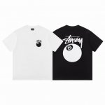 款D27 斯图西 Stussy 斯图西 Tee 黑8号球印花男女短袖T恤 *24S 280G 正品圆桶无缝面料100%纯棉 *市场天花板品质 辅料 贴纸 包装