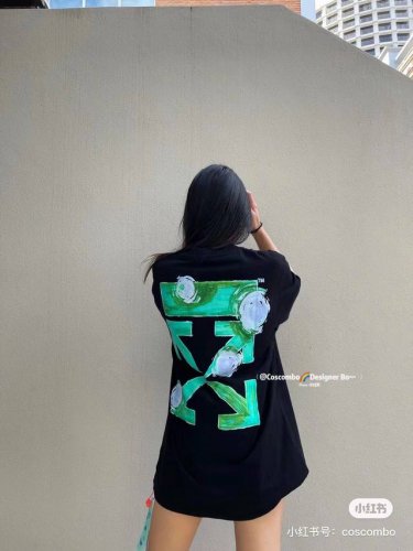 顶级版本 O34# -Off White Ss夏季新品刷漆手绘涂鸦箭头短袖T恤 男女同款- 1：1原版开模，Zp开发，完美还原原版，大厂制作，非市面小厂出品，精
