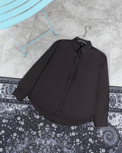 款M32 巴黎胶带衬衫 Balenciaga 巴黎世家后背经典黄胶带字母印花长袖衬衣衬衫 采用数码直喷 涂鸦泼墨印花效果更好更呈现立体感 半成品手工定位拼接衣服