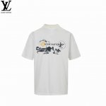 本地自取：160 louis Vuitton/路易威登户外素描品牌字母Logo印花短袖 - 胸前品牌字母印花后背贴布Logo大牌感十足 高端大气完美演绎 经典圆