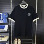 202 当天到货 现货现配 Gucci 古驰25Ss撞色编织领口刺绣Logo字母1921小标识圆领短袖T恤 最高版本 原版面料 高版本 高品质 独家首发高定 面