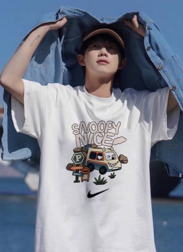 260G重磅纯棉 Nike 耐克 Snoopy 史努比 汽车巴士 可爱复古 短袖T恤 男女同款 半袖 情侣款 面料工艺 1.260G重磅纯棉 100%棉 恰到好