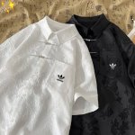 供 Adidas阿迪达斯三叶草新中式国风金属扣港风五分袖衬衫 男女同款 情侣款中国风盘扣 衣服也分三六九等 都说国外的老钱风非常爆火 国人争相模仿 但是中国人属